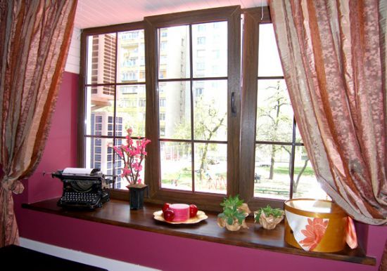 Окна из дуба