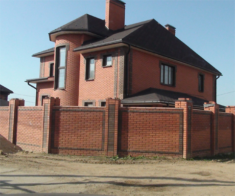 Строительство кирпичных заборов